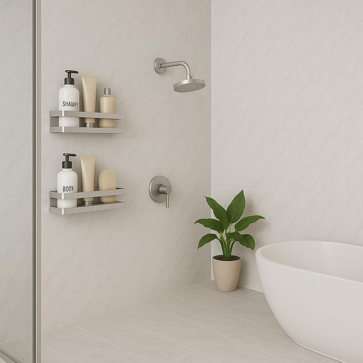 Duschkorb - Badezimmerregal Ohne Bohren - Shampoo-Halter - Rechteckiger Badezimmer-Organizer Aus Ede