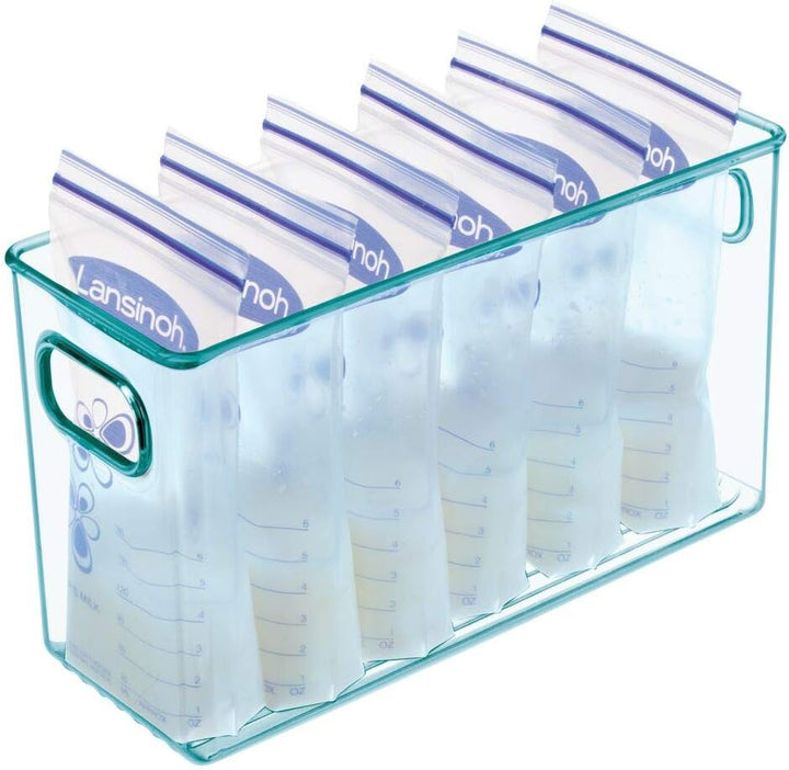 mDesign 4er-Set Kinderzimmer Organizer – grosse Sortierbox mit praktischen Griffen – BPA-freier Kuns