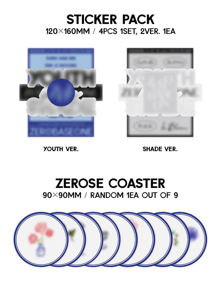 ZEROBASEONE - YOUTH IN THE SHADE (1st Mini Album) (YOUTH ver.), Youth Ver.