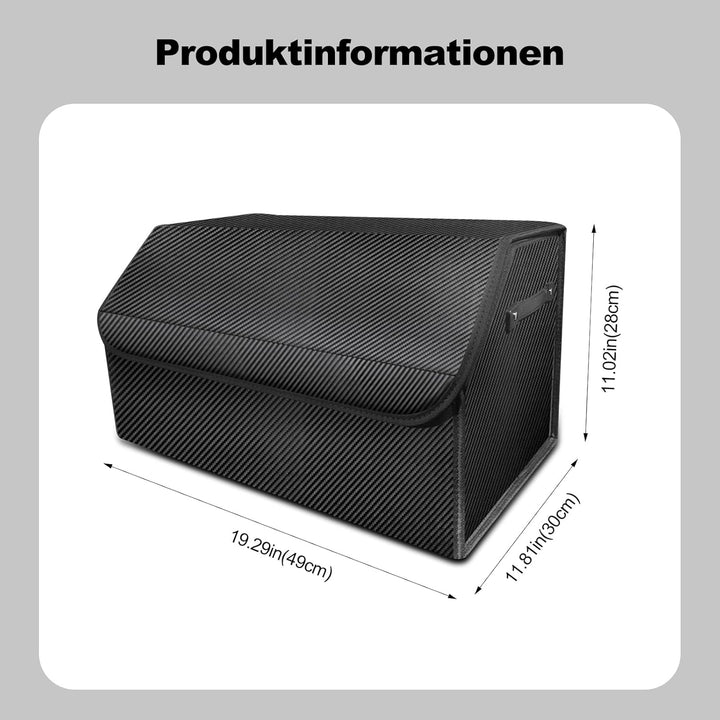 Ergocar Kofferraum Organizer, Zusammenklappbarer Aufbewahrungsbox für Auto Zubehör mit Fächern, Auto