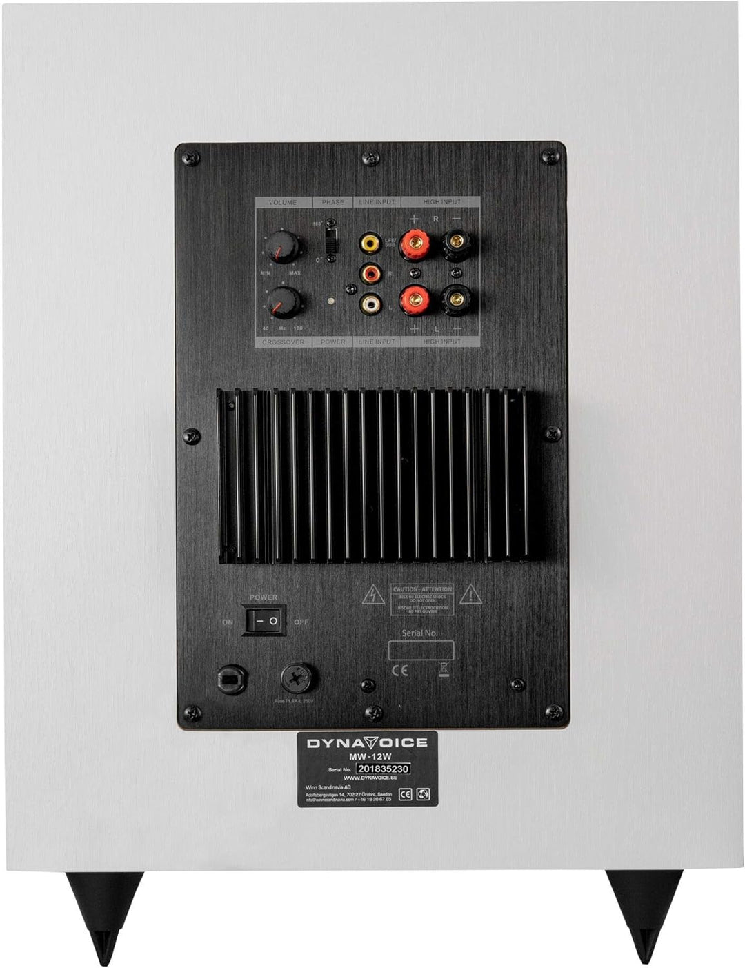 DYNAVOICE Aktiver Subwoofer, 25,4 cm (10 Zoll), Ref. Magic MW10, Weiss