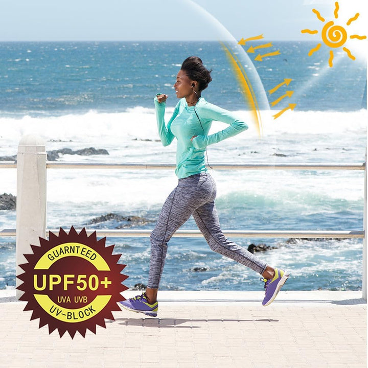 WILLIT Damen Laufshirt UPF 50+ Sonnenschutz Hoodie Sportshirt UV Shirt Langarm Wandern Angeln Outdoo