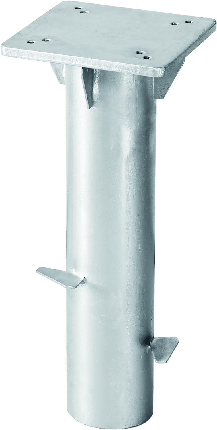 Schneider Universal-Bodenplatte für Ampelschirme, 897-00, zum Einbetonieren, 3.8 kg, Silber, Bodenpl