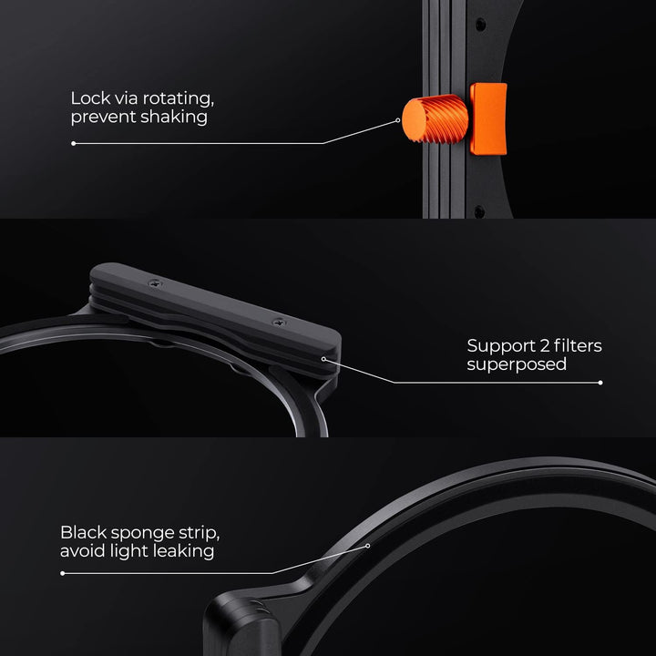 K&F Concept Nano-X Square Black-Mist 1/4 Filter Black Diffusion Rechteckfilter 100x100mm mit Filterh