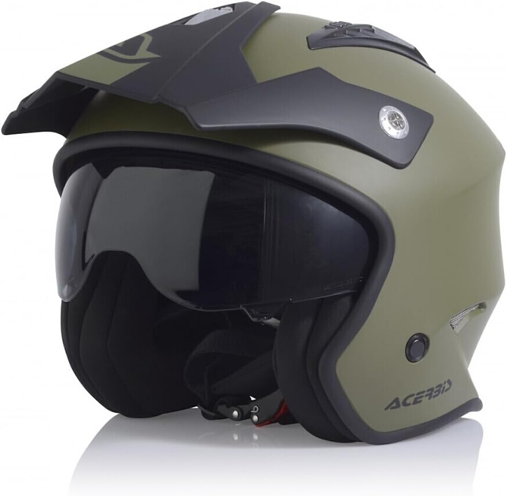 Acerbis Unisex-Adult Aria Jet Helmet, Oliv, XS