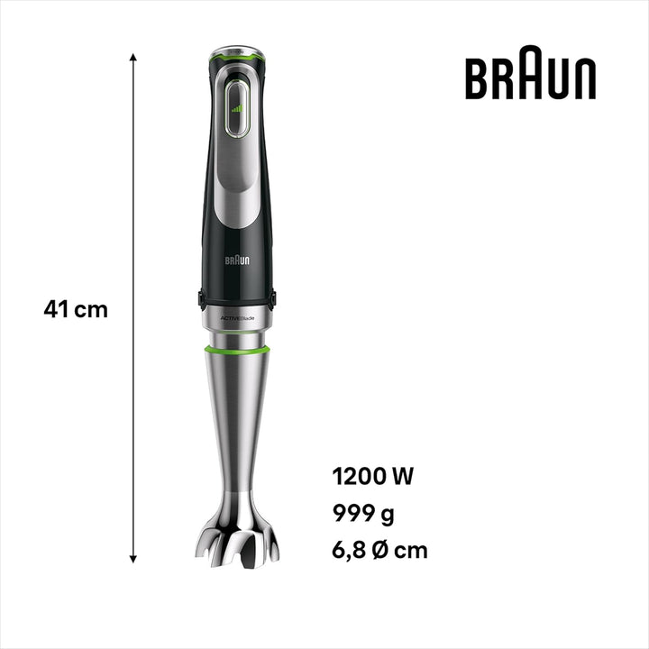 Braun Household MultiQuick 9 MQ 9147 X Stabmixer – Pürierstab mit Active PowerDrive Technologie und