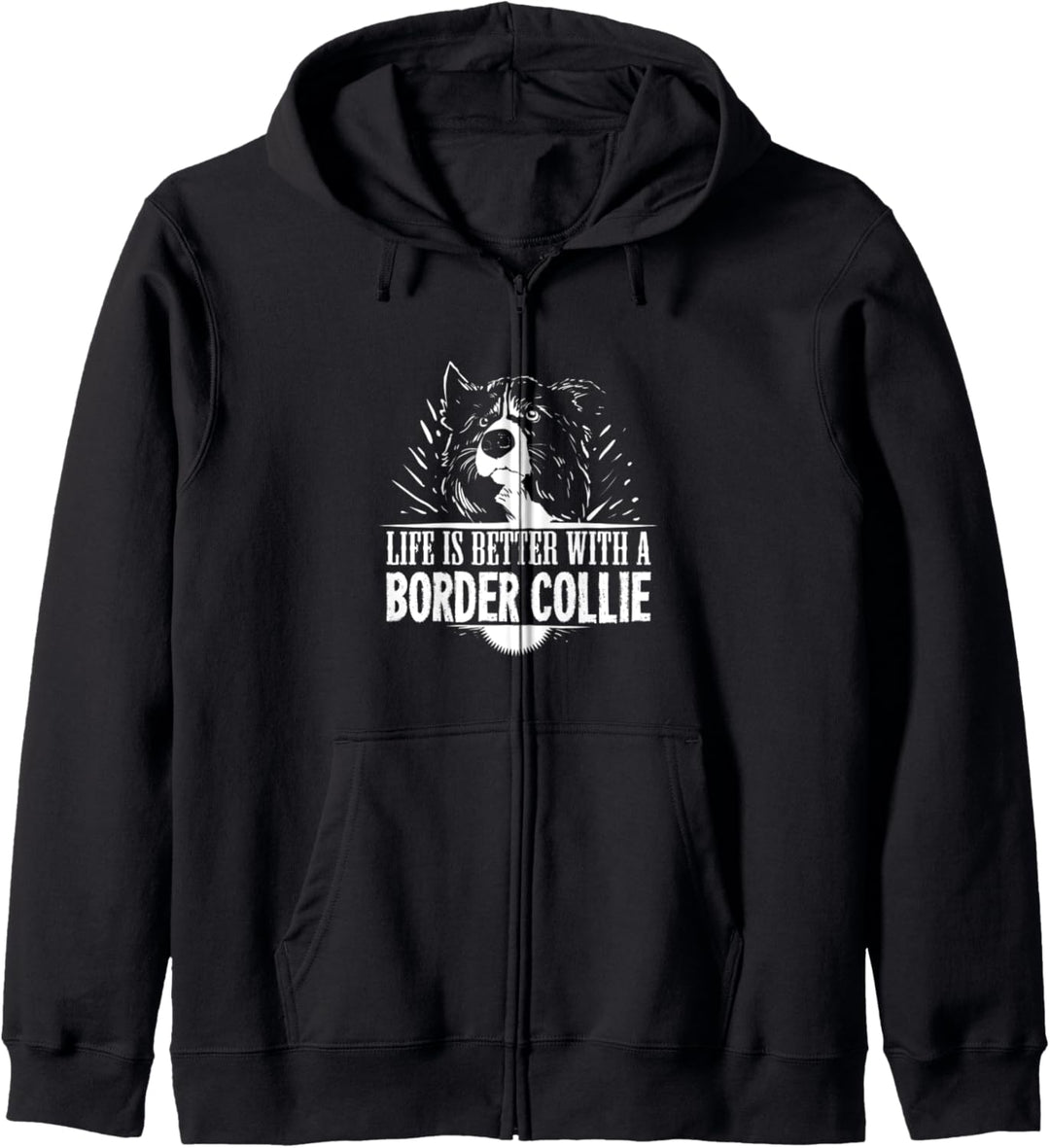 Border Collie Geschenk für einen Hundebesitzer Kapuzenjacke