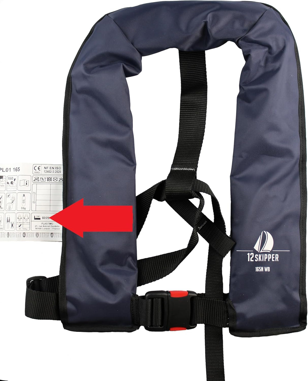 Automatik Rettungsweste ISO 165N Waistbelt, Schwimmweste navy, navy