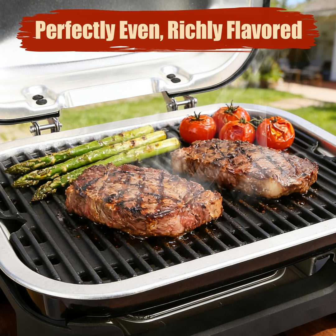 Denmay 28,5 x 43cm Gusseisen Grillrost für Weber Lumin Compact Outdoor Grills, Gusseisen rost Ersatz