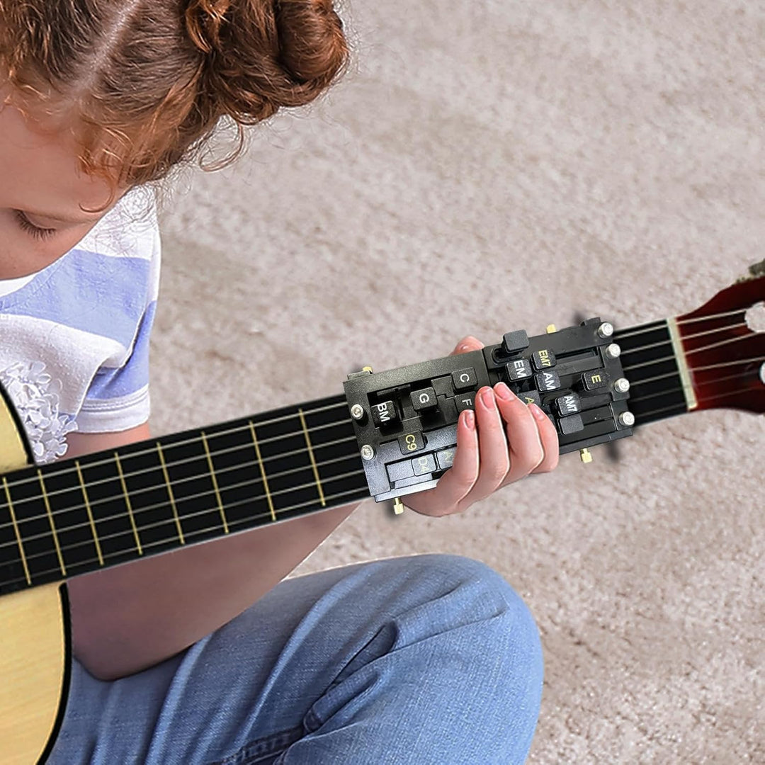 Gitarren-Akkordpresser, Gitarren-Akkord-Trainer für Anfänger, Akkord-Lernsystem, Gitarren-Lernwerkze