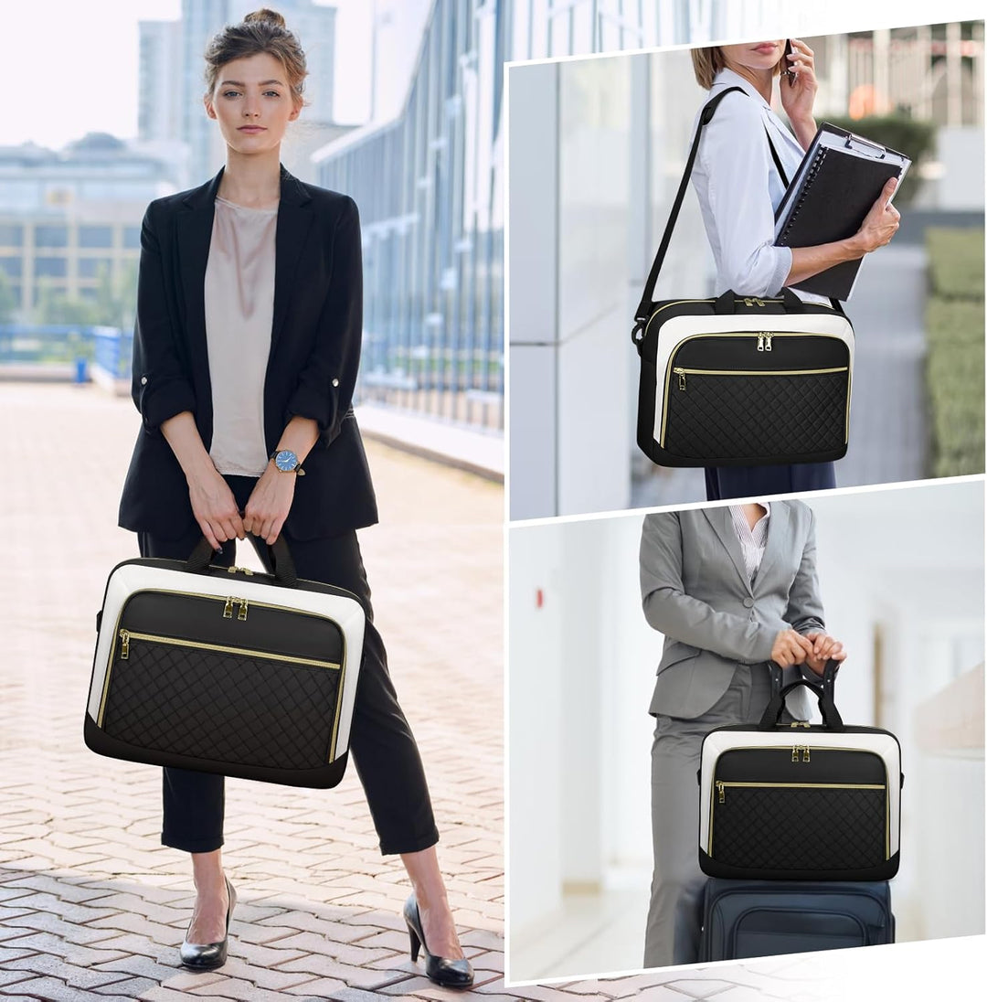 NEWHEY Laptoptasche 17,3 Zoll für Damen Laptop Aktentasche Computertasche Laptop Tasche Business Not