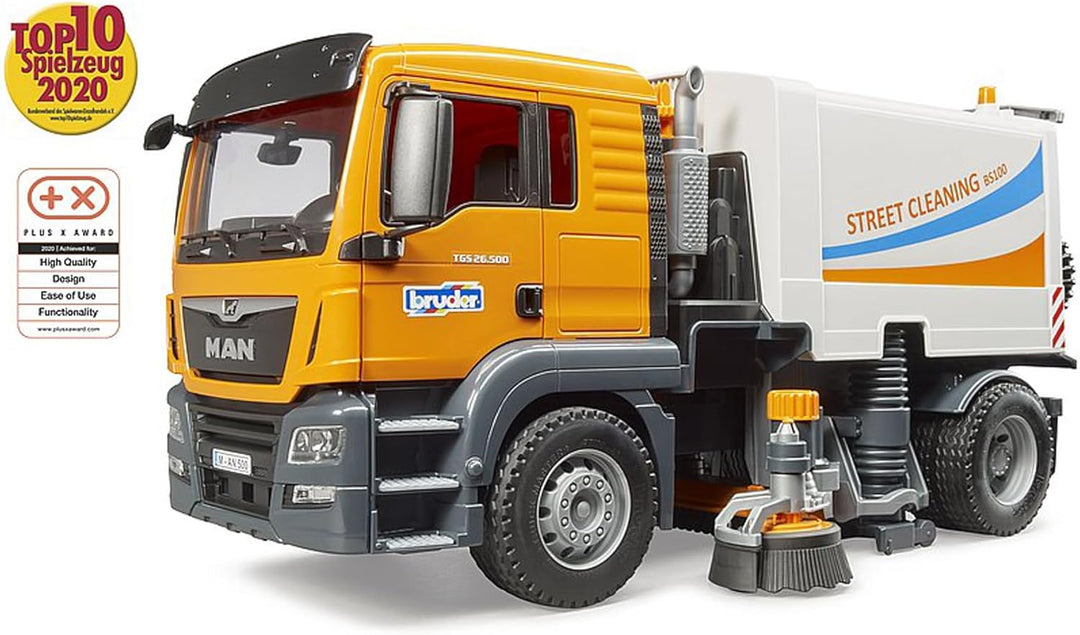 bruder 03780 - Man TGS LKW Strassenreinigung - 1:16 Kehrmaschine Reinigungs-Fahrzeug Kommunalarbeite