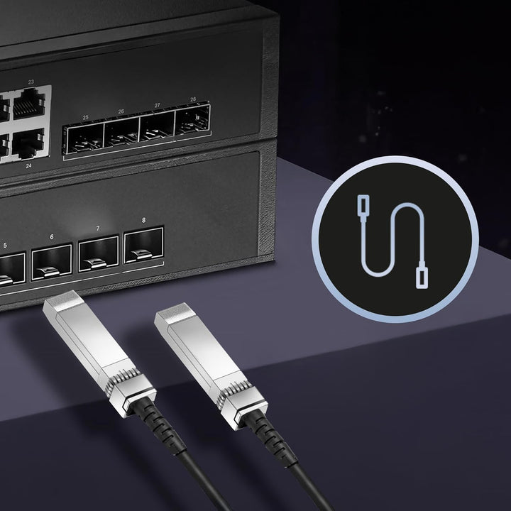 EXTRALINK DAC SFP+ Kabel 3m – Passives Twinax Kabel 10Gbit, SFP+ zu SFP+, MSA kompatibel, für Ubiqui