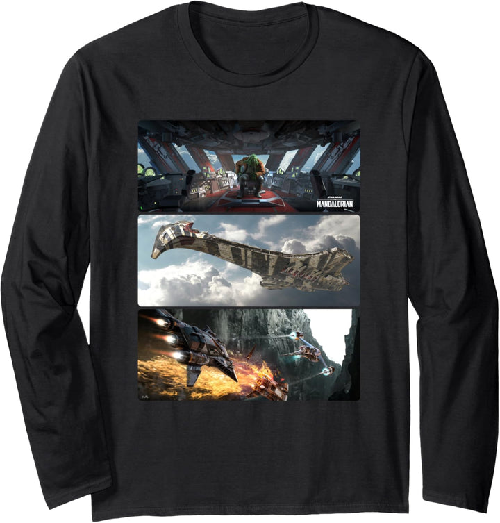 Star Wars The Mandalorian Season 3 Pirate Battle Concept Art Langarmshirt
