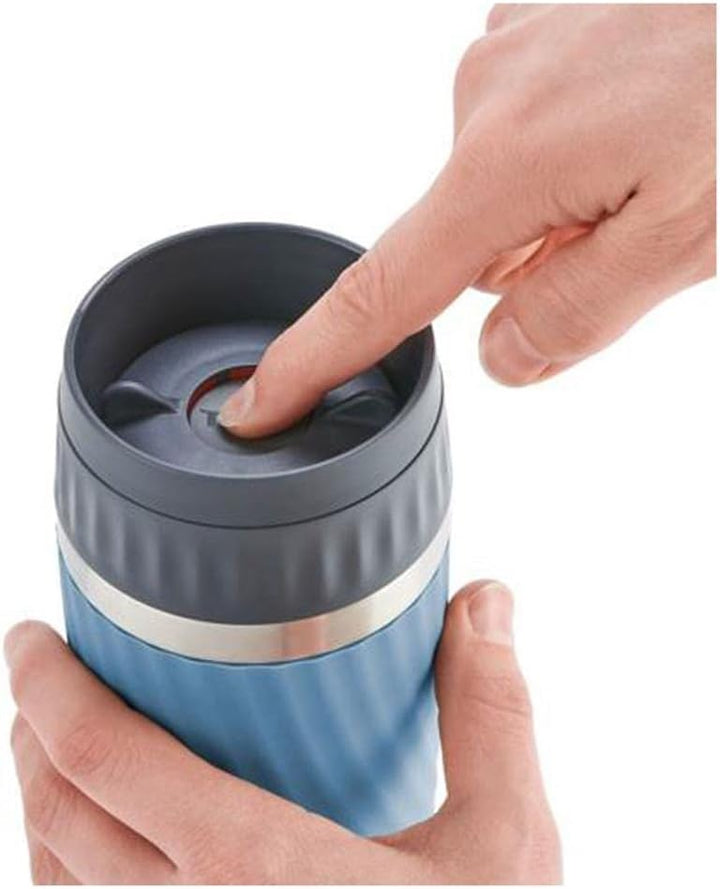 Tefal Travel Mug Easy Twist, 100% auslaufsicherer Thermobecher, 360° Trinken, Quick Press Verschluss