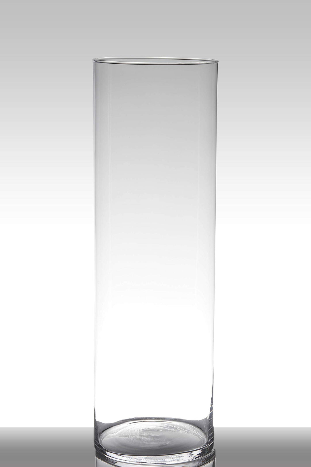 INNA-Glas Bodenvase Glas Sansa, Zylinder - rund, klar, 60cm, Ø 19cm - Hohe Vase - Glasvase