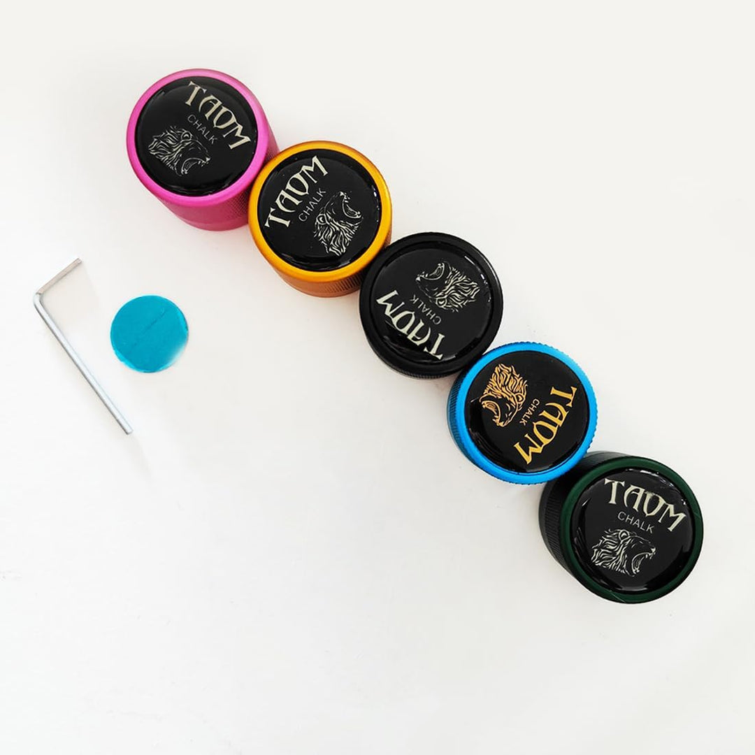 YEUEK TAOM Pool Kreidehalter Runde Form Praktisches Werkzeug Billard Zubehör Magnetische Mini Kreide