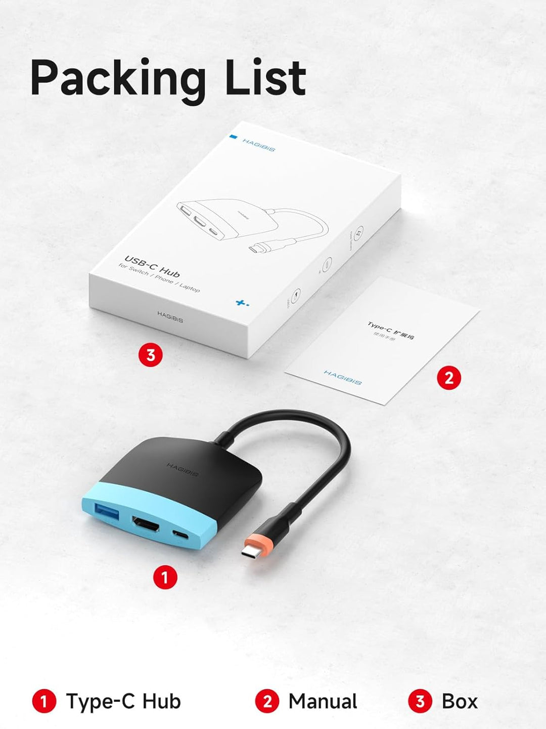 Hagibis Switch2 Dock for Switch 1/2/OLED, Portable TV Dock Charging Docking Station with HDMI and US