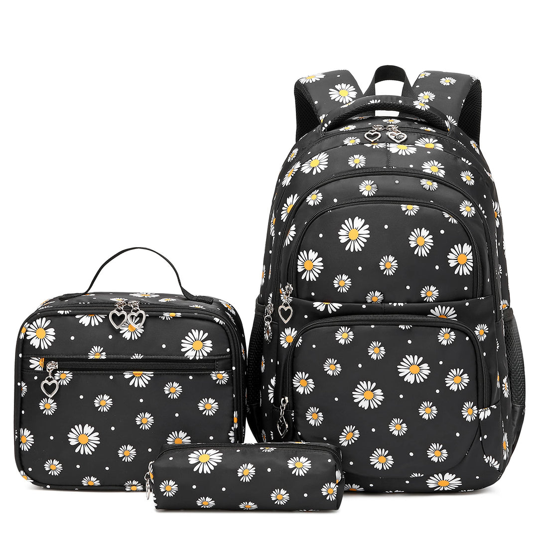 TCYIN Rucksack Mädchen Damen Schulrucksack Floral Backpack for Teenager Girls Modisch Schultasche fü