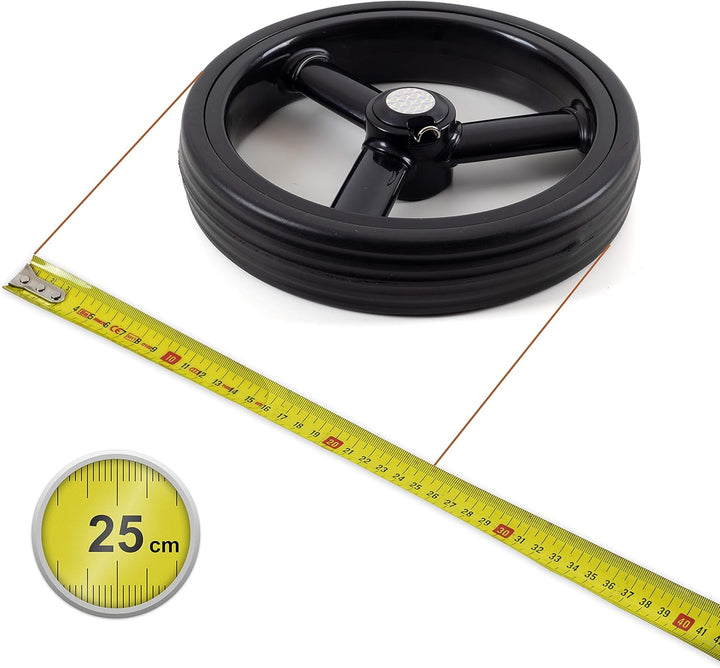 Andersen Ersatzrad-Set für Royal Einkaufstrolley, Ø 250 mm, 3 Speichen, schwarz