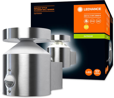 LEDVANCE LED Wand- und Deckenleuchte, Leuchte für Aussenanwendungen, intergrierter Bewegungssensor,