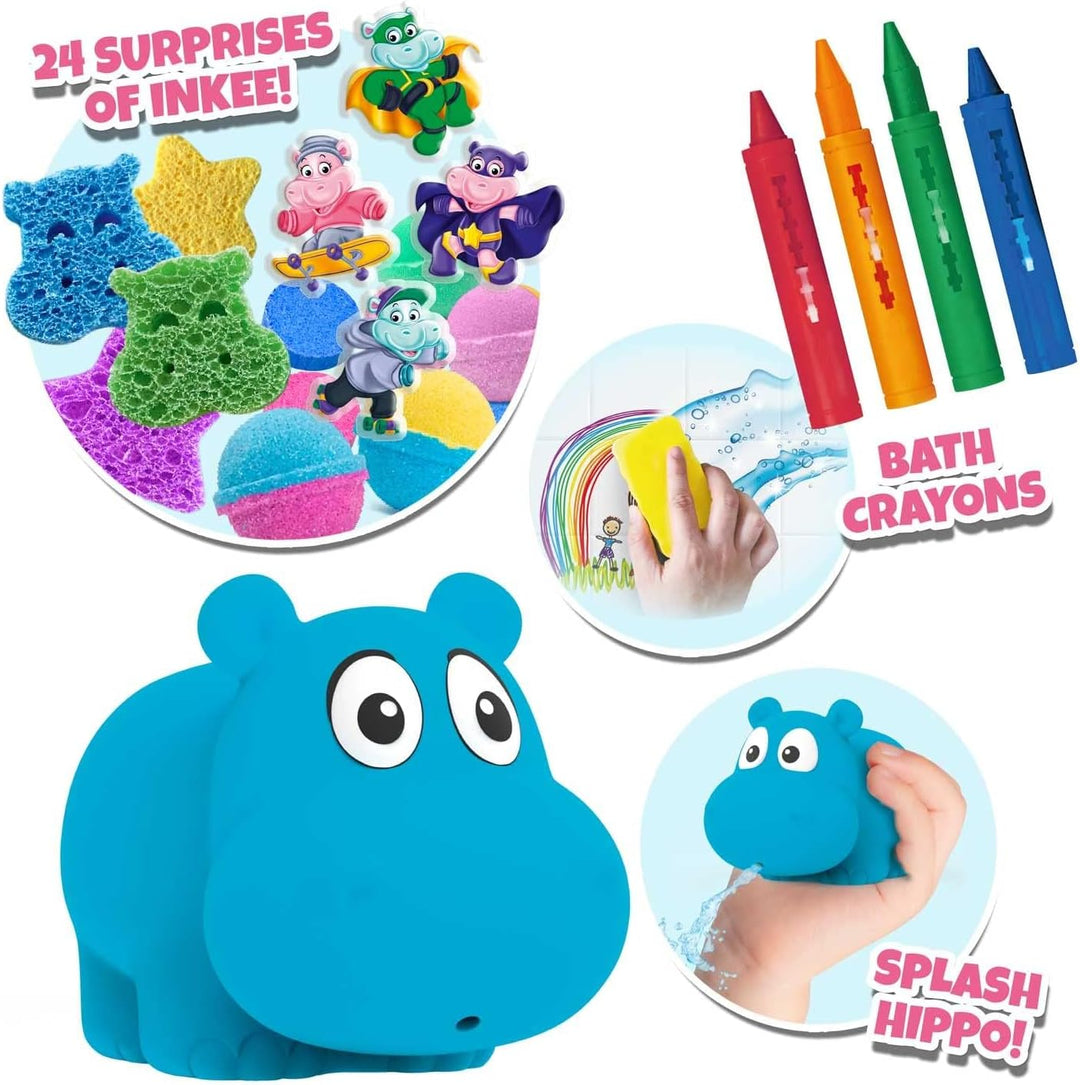 INKEE Badespass Adventskalender Kinder - Weihnachtskalender mit Badekugel, Badekosmetik kreativer Sp