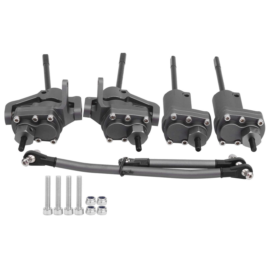 Alomejor RC Auto Achse Hintere Vordere Portalachse mit Lenklenker Getriebewelle Kompatibel mit Axial