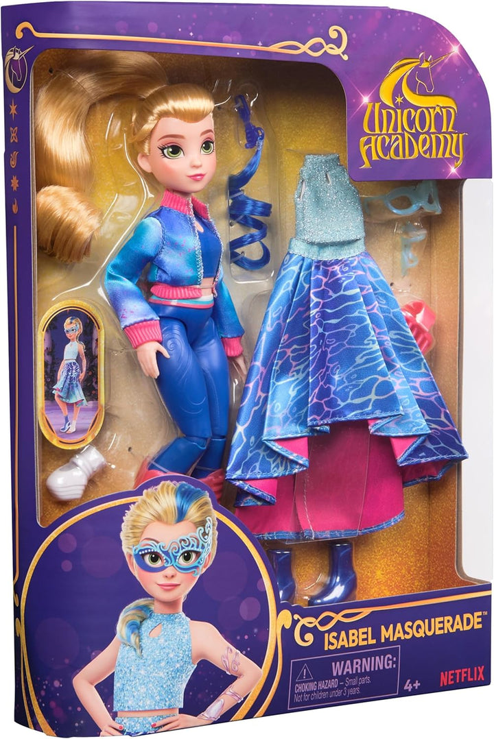 Unicorn Academy, Isabel Maskerade Ball Puppe mit 11 Zubehörteilen 24,1 cm Puppen & Einhorn Spielzeug