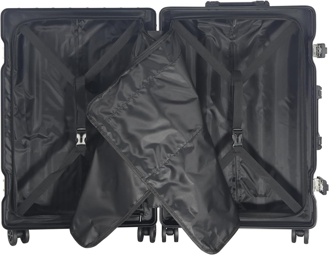 Aluminiumrahmen Kofferset 3-teilig, 57 68 77 cm (43L 65L 110L), FusionShell Rahmenbauweise, Struktur