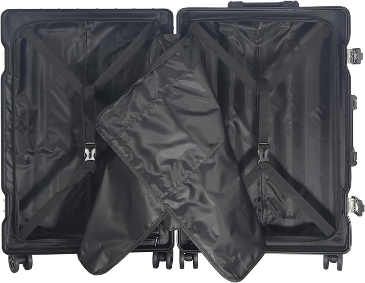 Aluminiumrahmen Kofferset 3-teilig, 57 68 77 cm (43L 65L 110L), FusionShell Rahmenbauweise, Struktur