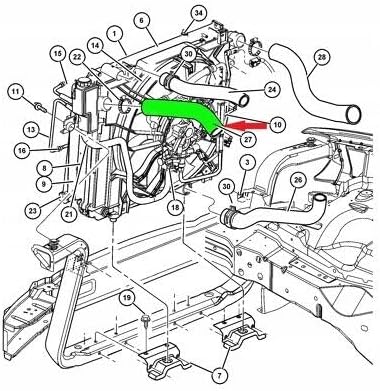 Ladeluftschlauch Turboschlauch kompatibel mit Jeep Grand Cherokee (WG, WJ), 2.7 CRD 4x4, 52079980AA,