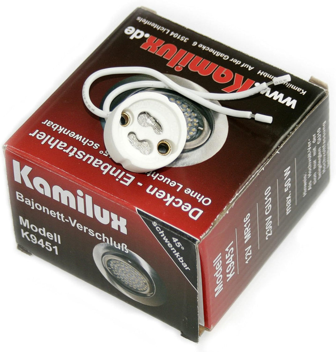 Kamilux 10er Pack Einbaustrahler/Spot Bajo in weiss, Halogen oder LED geeignet, inkl. GU10 Fassung u