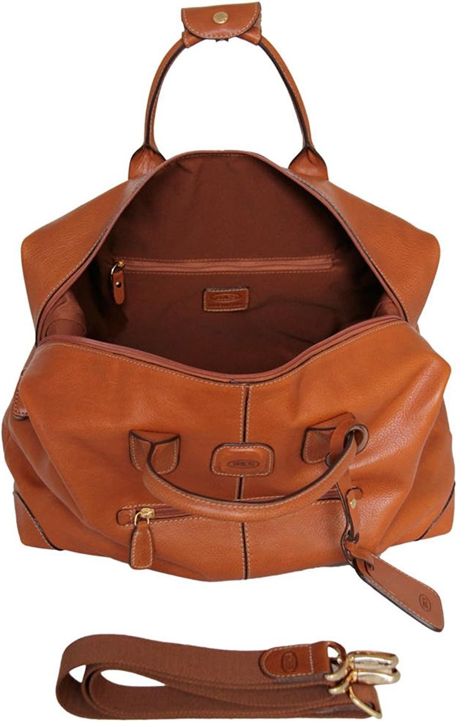 22 Zoll Reisetasche Life Pelle, Einheitsgrösse.Leather Cognac, Cognac