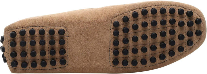 Jamron Herren Wildleder Penny Loafers Gemütlich Fahrende Schuhe Mokassin Slippers 39.5 EU Beige, 39.