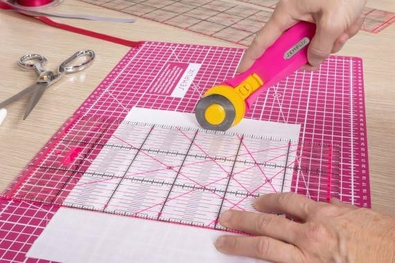 Semplix Schneidematten Set A2 Rollschneider Lineal Prym | A2 Schneidematte 60x45 cm selbstheilend mi