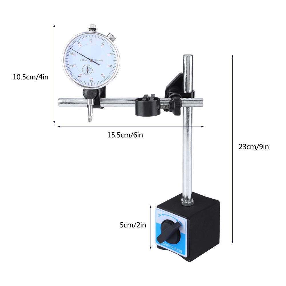 Magnetstativ Messstativ für Messuhr, Einstellbare Magnetischer Messstativ Magnet-Messstativ mit Mess