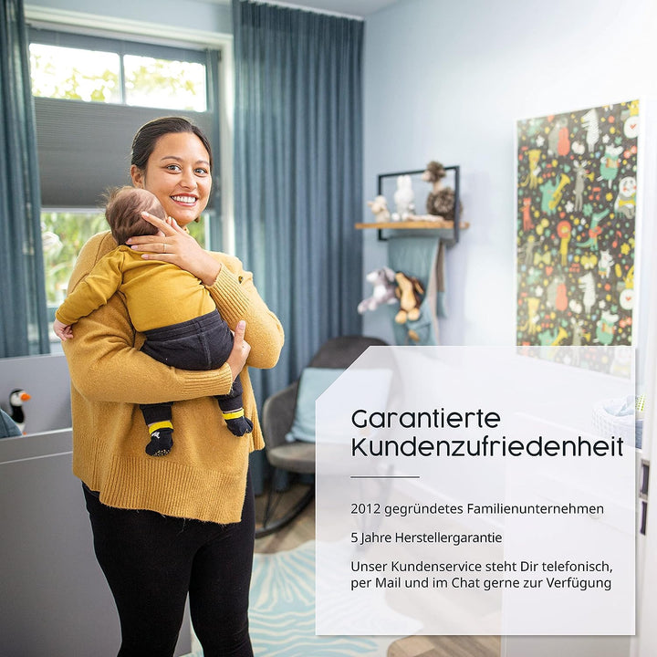 Infrarot Heizung mit Digitalthermostat 800 Watt Elektroheizung mit Stecker für Steckdose - 5 Jahre H