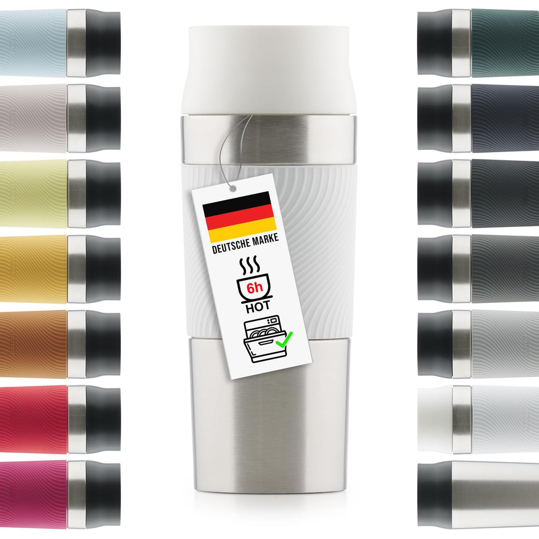 Blumtal Thermobecher 500 ml - Kaffeebecher to go aus Edelstahl - auslaufsicherer Isolierbecher kalt/