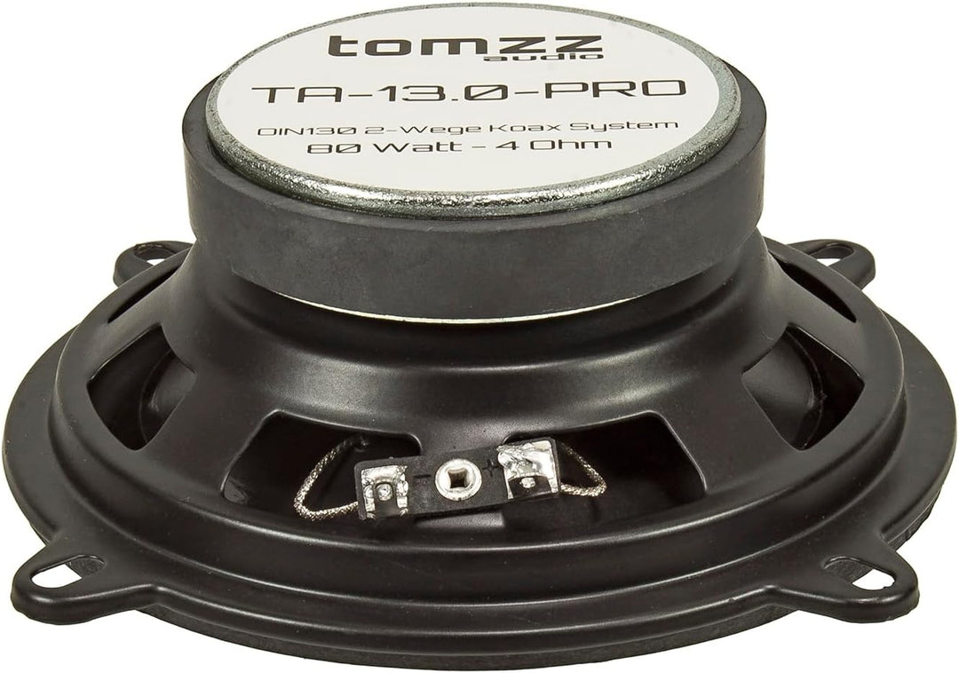 tomzz Audio 4000-997-1 TA 13.0-Pro Koaxial 2-Wege Lautsprecher Set 130mm 50 Watt Lautsprecher Satz