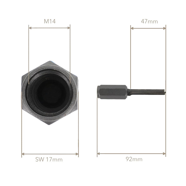 Hartmetall Fugenfräser 8 mm Schneidenlänge 47mm für Winkelschleifer Mörtelfräser mit M14 Gewinde, Nu