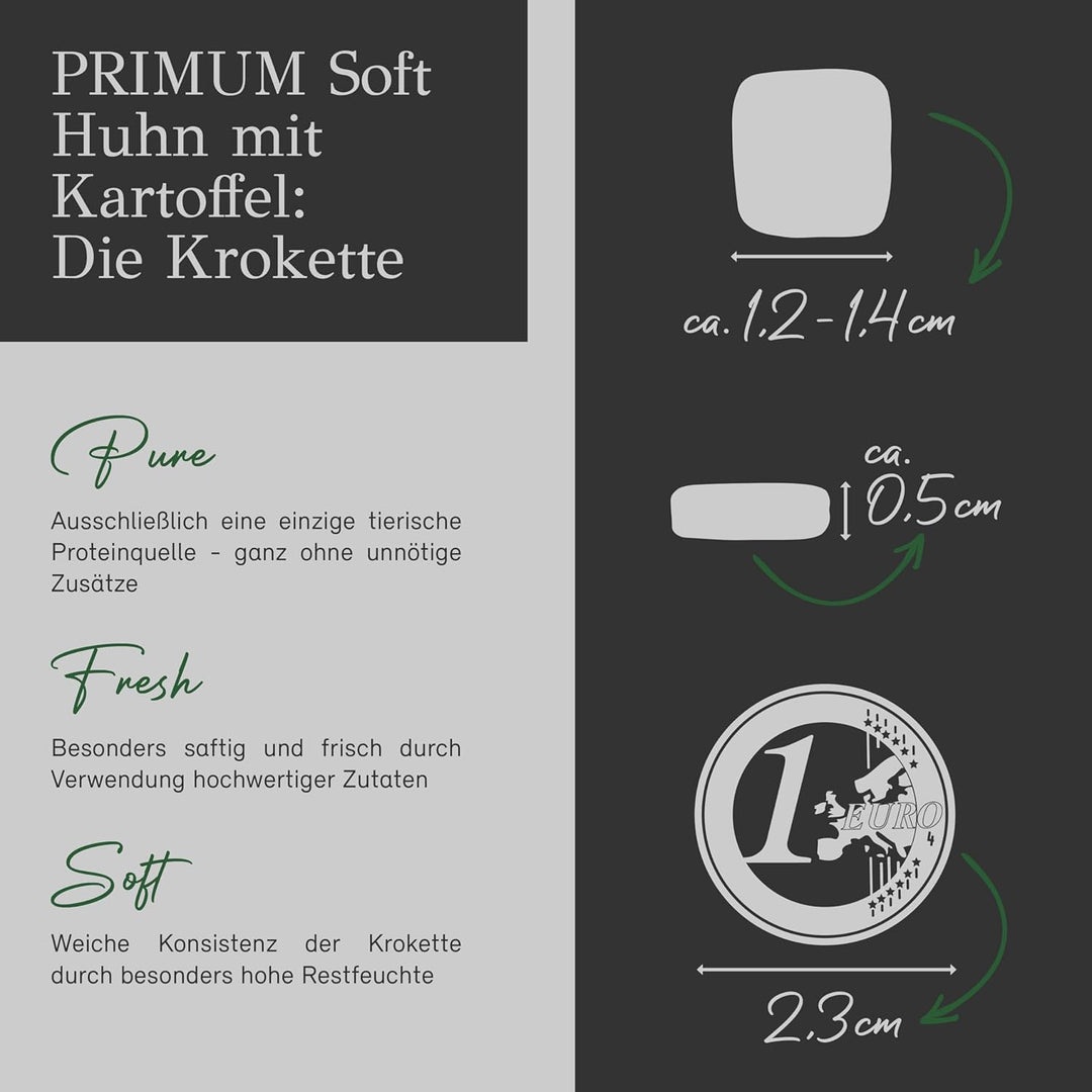 Primum- Soft Huhn mit Kartoffel - 15 kg - Halbfeuchtes Hundefutter - Getreidefreies Trockenfutter -