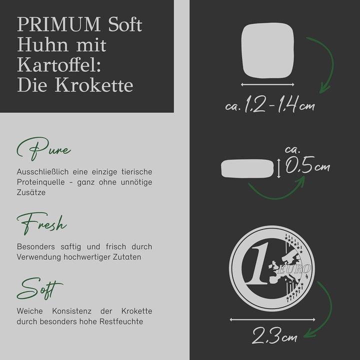 Primum- Soft Huhn mit Kartoffel - 15 kg - Halbfeuchtes Hundefutter - Getreidefreies Trockenfutter -