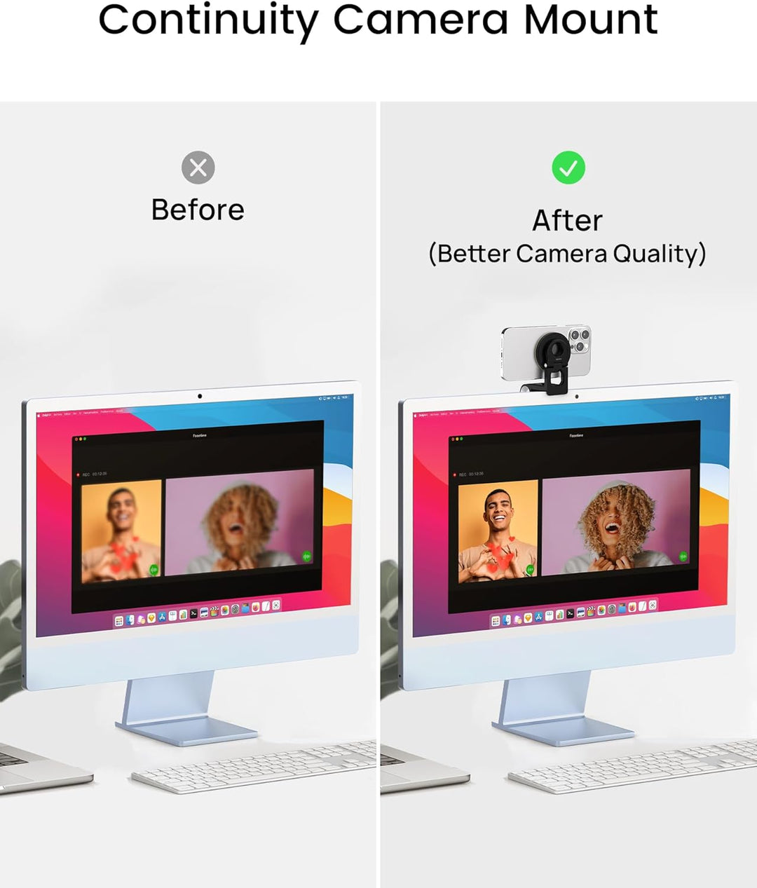 SODI kompatibel mit MagSafe Einstellbare Monitor-Halterung mit Magnet-Handyhalterung, für Laptop, Ap