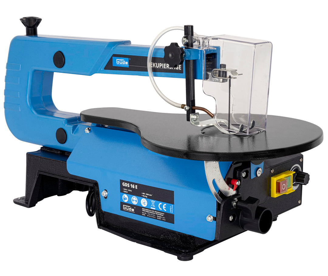 Güde 54992 Dekupiersäge GDS 16 E (120W, max 50mm Schnitthöhe, 133mm Sägeblatt, 408mm Tiefe des Tisch