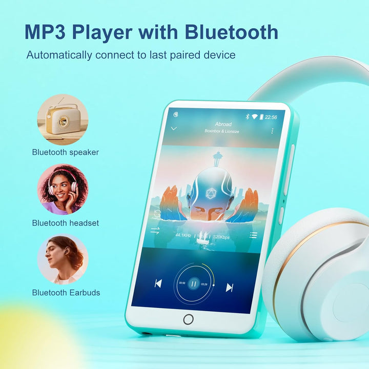 MP3 Player mit Bluetooth und WiFi, Oilsky 80GB 4 Zoll Android 9.0 Mp3, 1080P Touchscreen MP4 Player,
