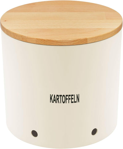 Magu Natur-Design Kartoffeltopf Zwiebeltopf Knoblauchtopf Beige aus einem Polymer aus natürlichen Ma