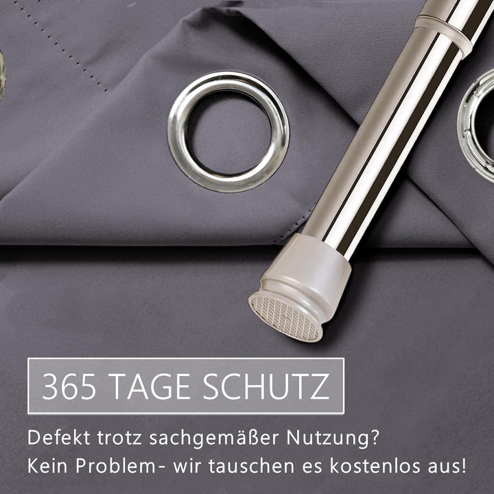 tinycurtains, Türvorhang mit Teleskopstange, einfache Montage in nur 1 Minute ohne Bohren (Türvorhan