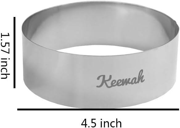 Keewah 11,4 cm grosser Burgerring, 6 Stück, Edelstahl