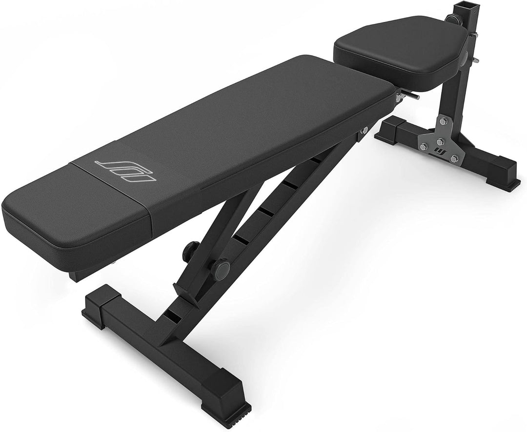 Marbo Sport verstellbare Hantelbank, klappbar MS-L114 | Made in EU Schwarz, Schwarz