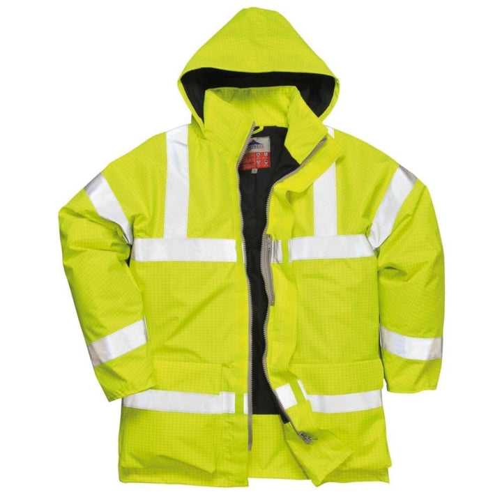 Portwest S778 Bizflame Regen Signalfarbe Antistatische FR Jacke - M, Gelb